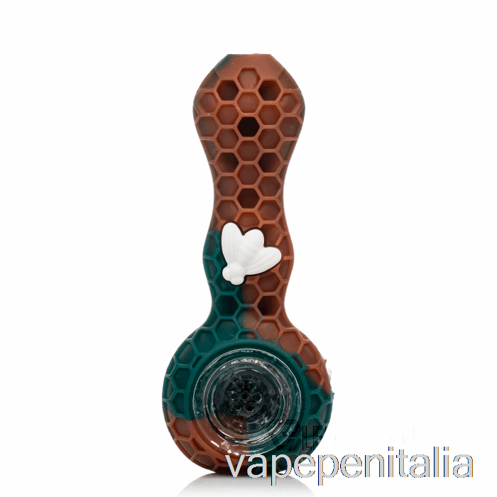 Vape In Italy Cucchiaio In Silicone Stratus Bee Bronzo (marrone / Verde Acqua / Ape Bianca)
